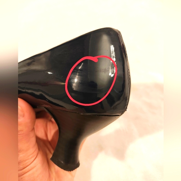 Navy blue kitten heel pumps - Picture 6 of 8